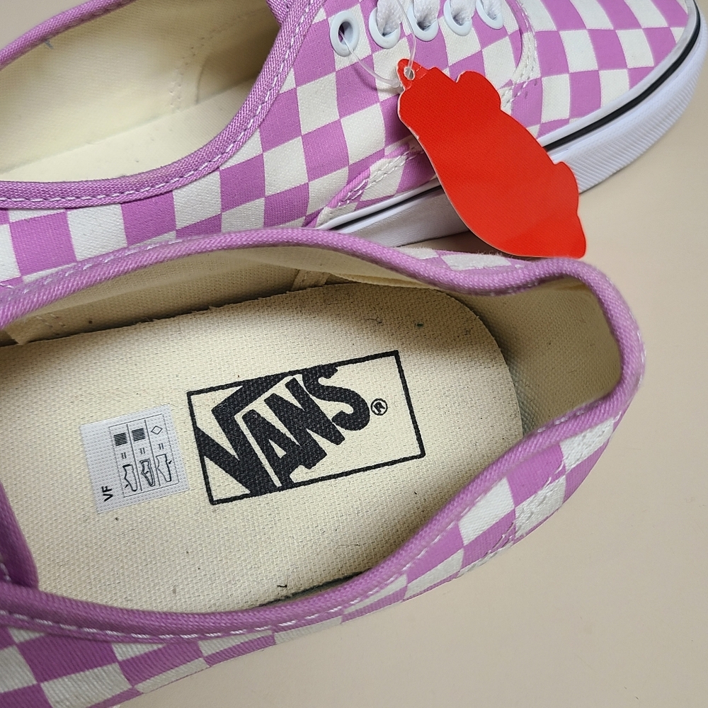 Vans Authentic Checkerboard casual skateboard sneakers size 9 1/2 - Picture 8 of 10